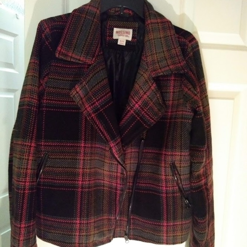 Mossimo Plaid Moto Jacket